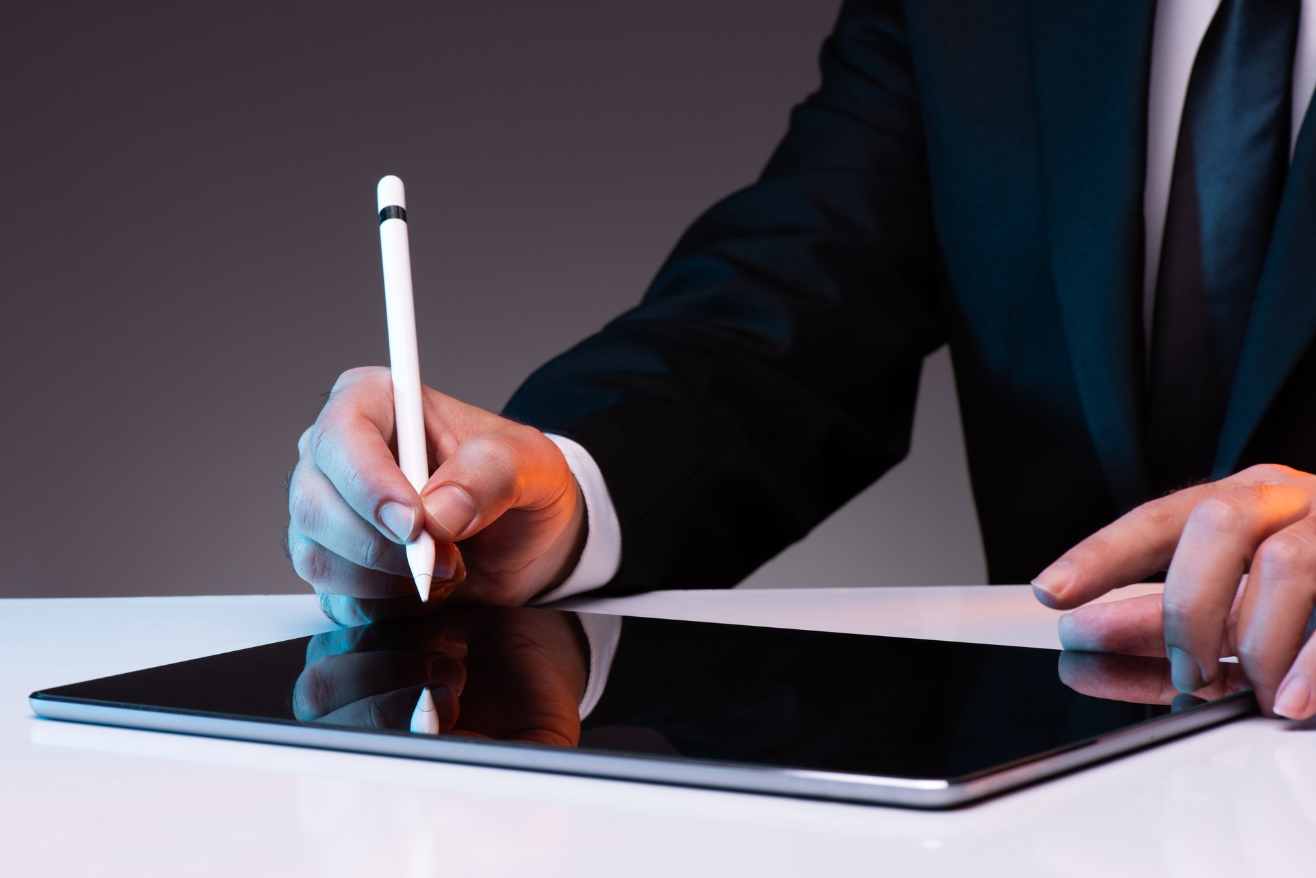 Signing Digital Document On Digital Tablet